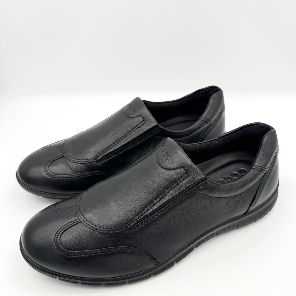 Ecco Babett II Slip-On Shoes – Black Leather – Women’s Size EU 39 / US 8–8.5